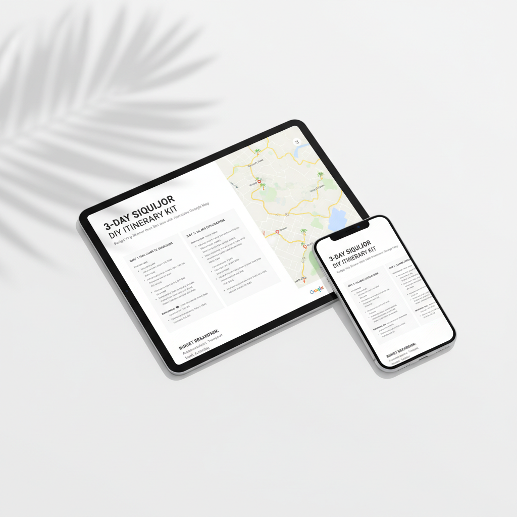3-Day Siquijor DIY Itinerary Kit Mockup
