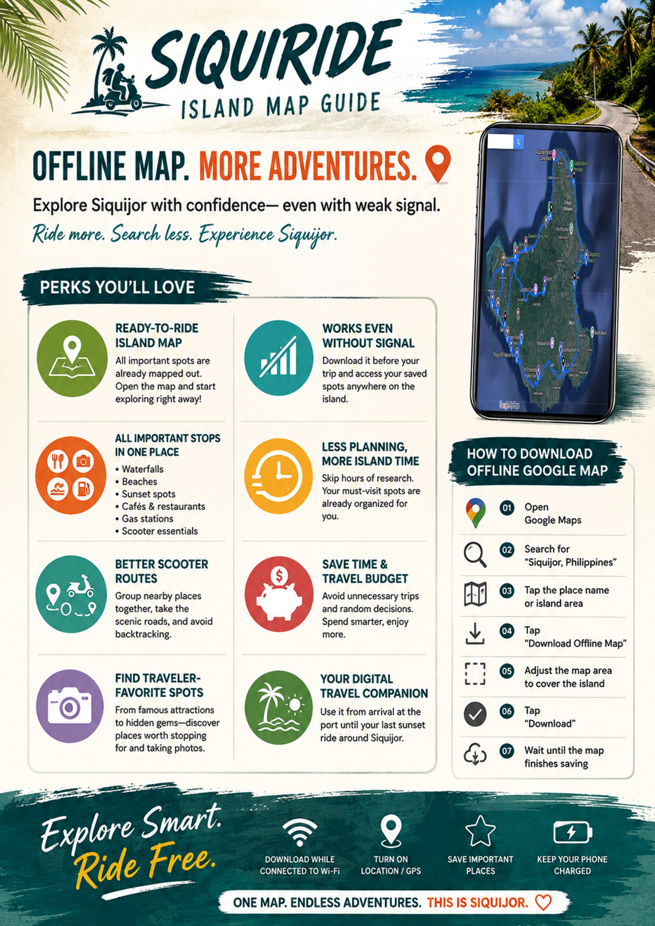 Siquijor Beginner Travel Guide | Offline Map + Island Planning Guide for First-Time Travelers