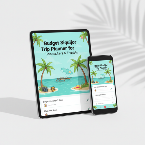 Budget Siquijor Trip Planner Mockup