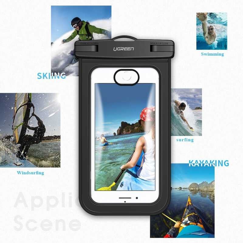 Ce A UGREEN Inch Waterproof Cellphone Bag Universal Durable Underwater Dry For Phone
